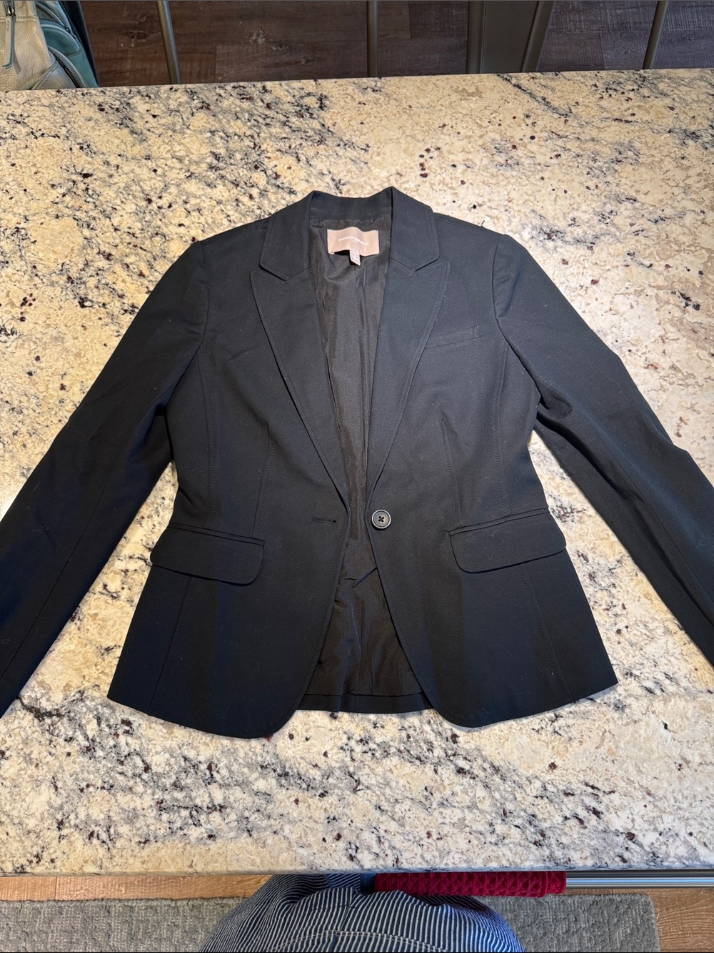 Banana Republic Women's Black Tailored Single-Button Blazer